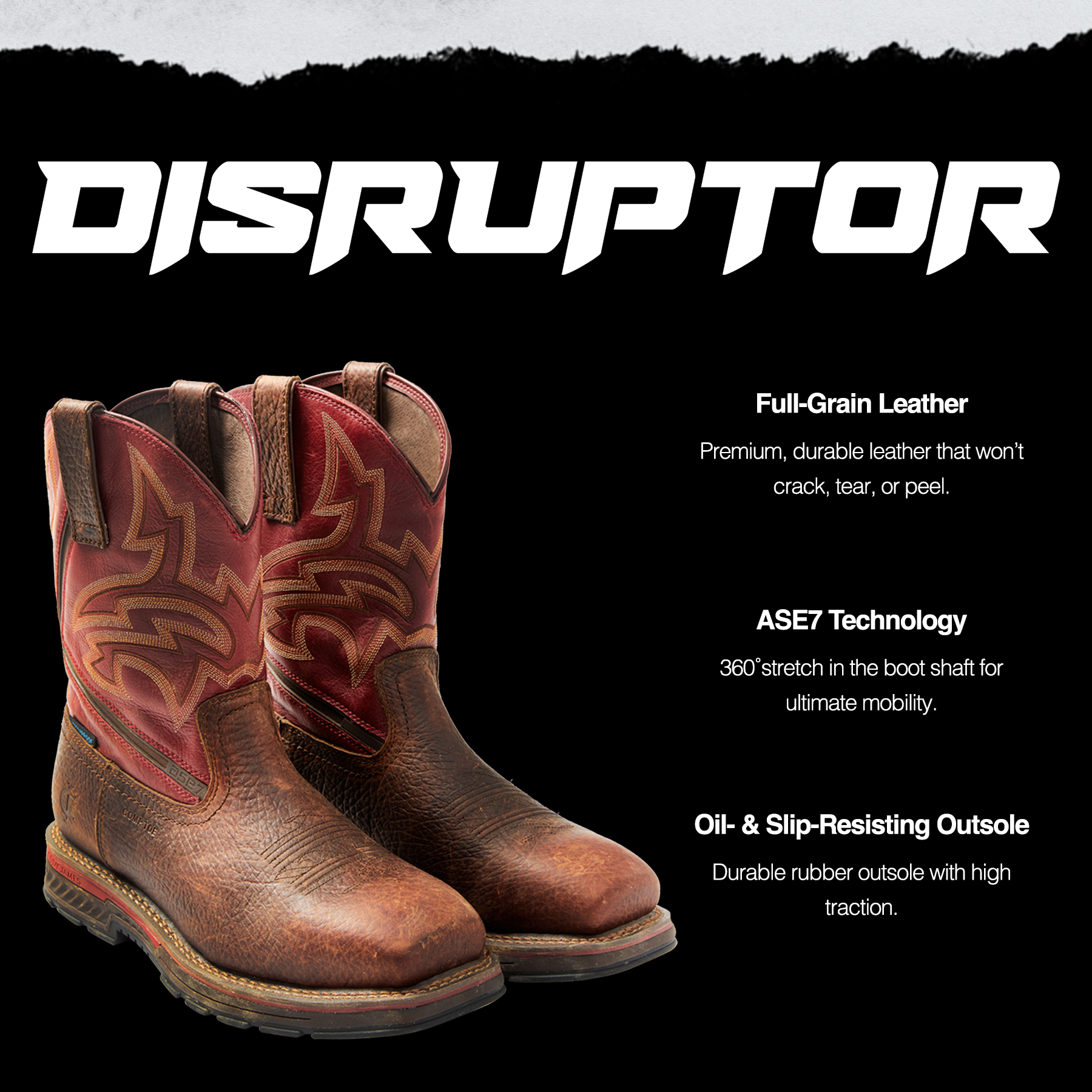 Disruptor Work Boots unstoppable movement that lasts all day long