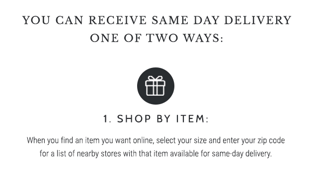 Same Day Delivery - Shop Now