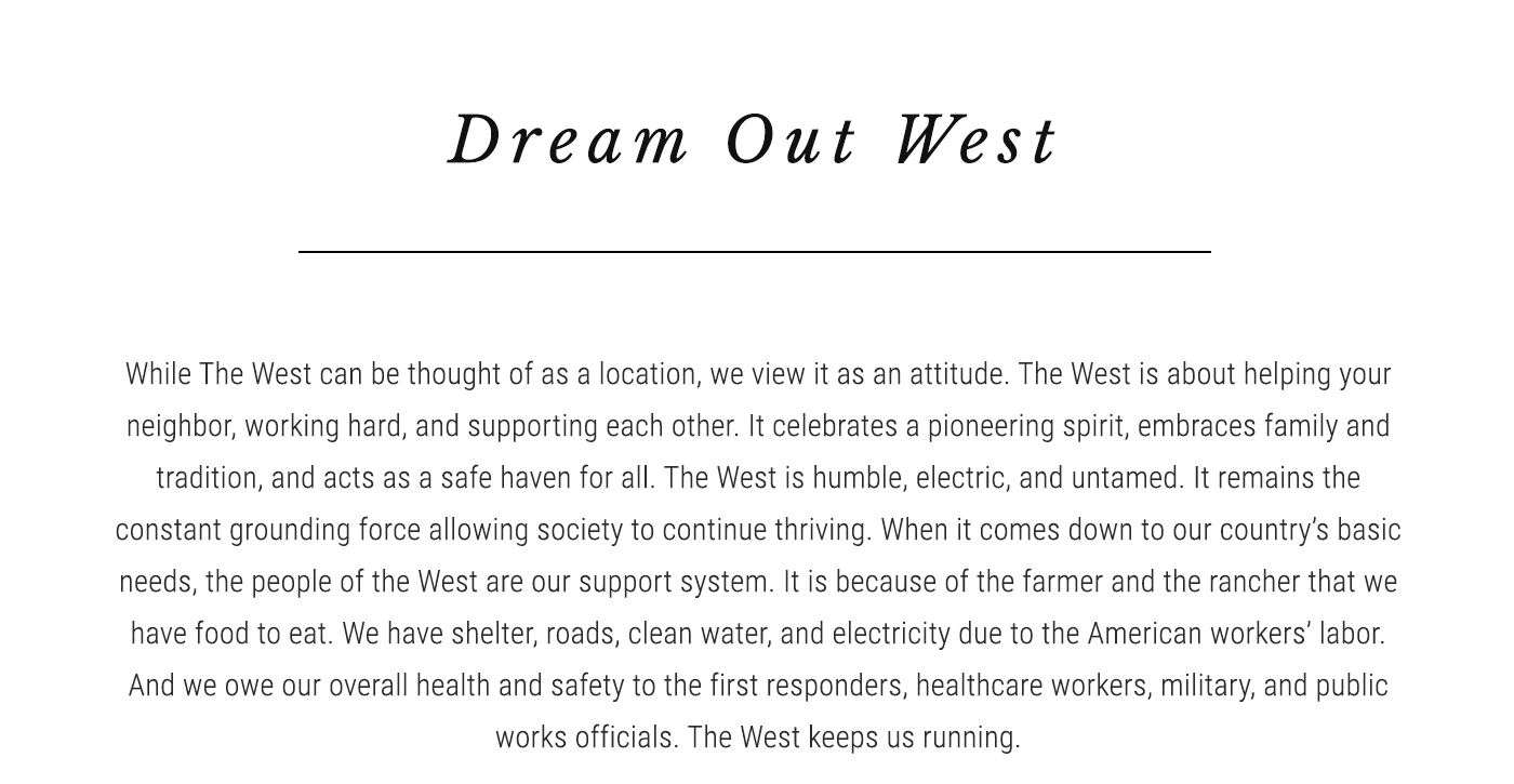 Dream Out West - Shop The Collection