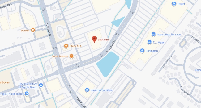 Map to Myrtle Beach Location