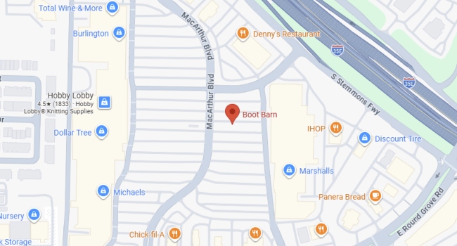 Map to Lewisville Location