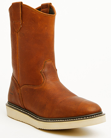 Hawx Men's 10.75-Inch Pull-On Barnyard Leather Boots - Soft Toe