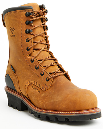 Hawx Men's 9-Inch Logger Lace-Up Waterproof Work Boot - Composite Toe