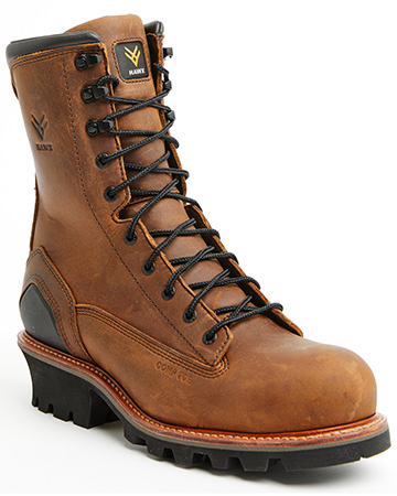 Hawx Men's 9-Inch Lineman Logger Work Boots - Composite Toe