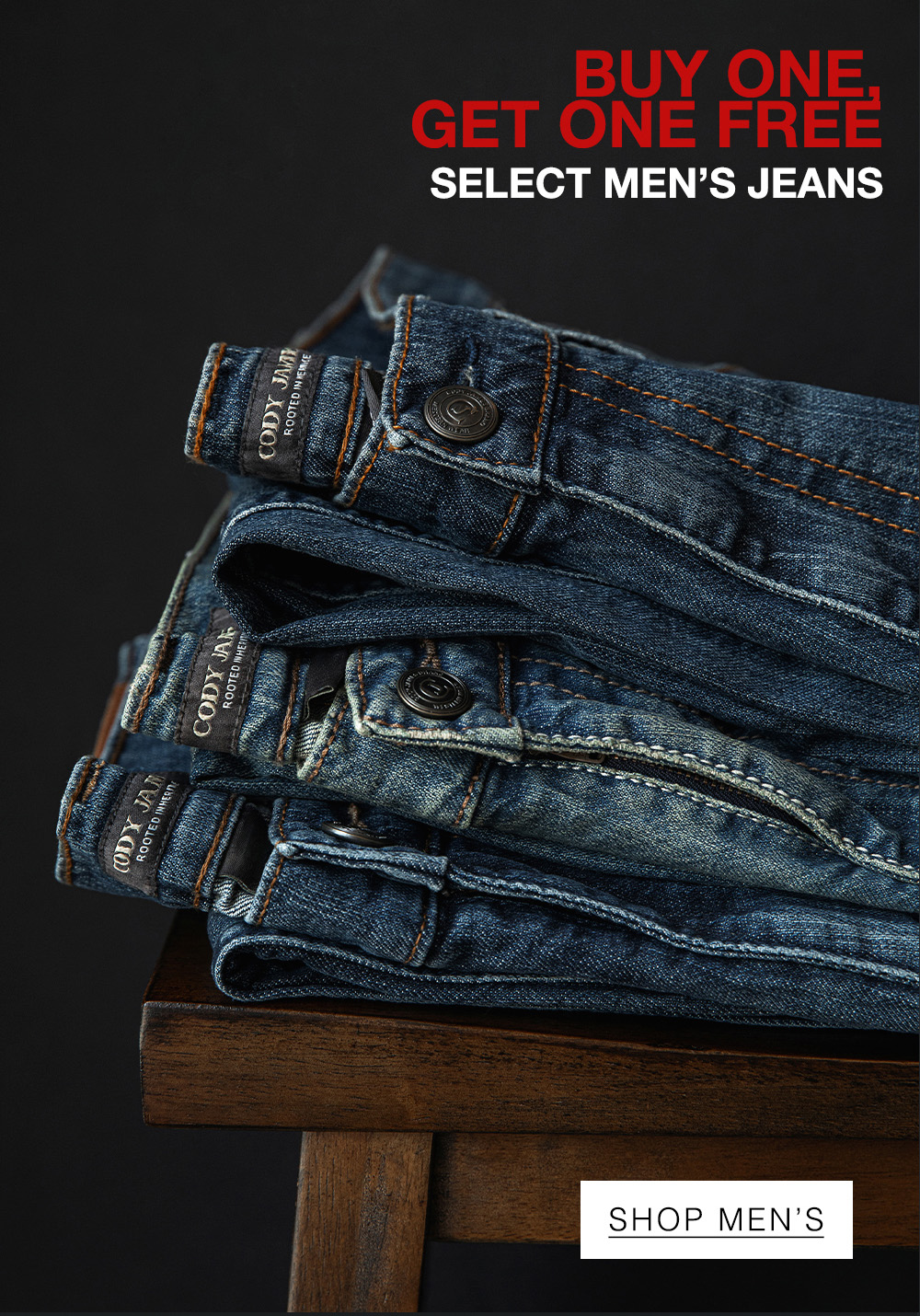 Shop Buy One, Get One Free Select Men's Jeans