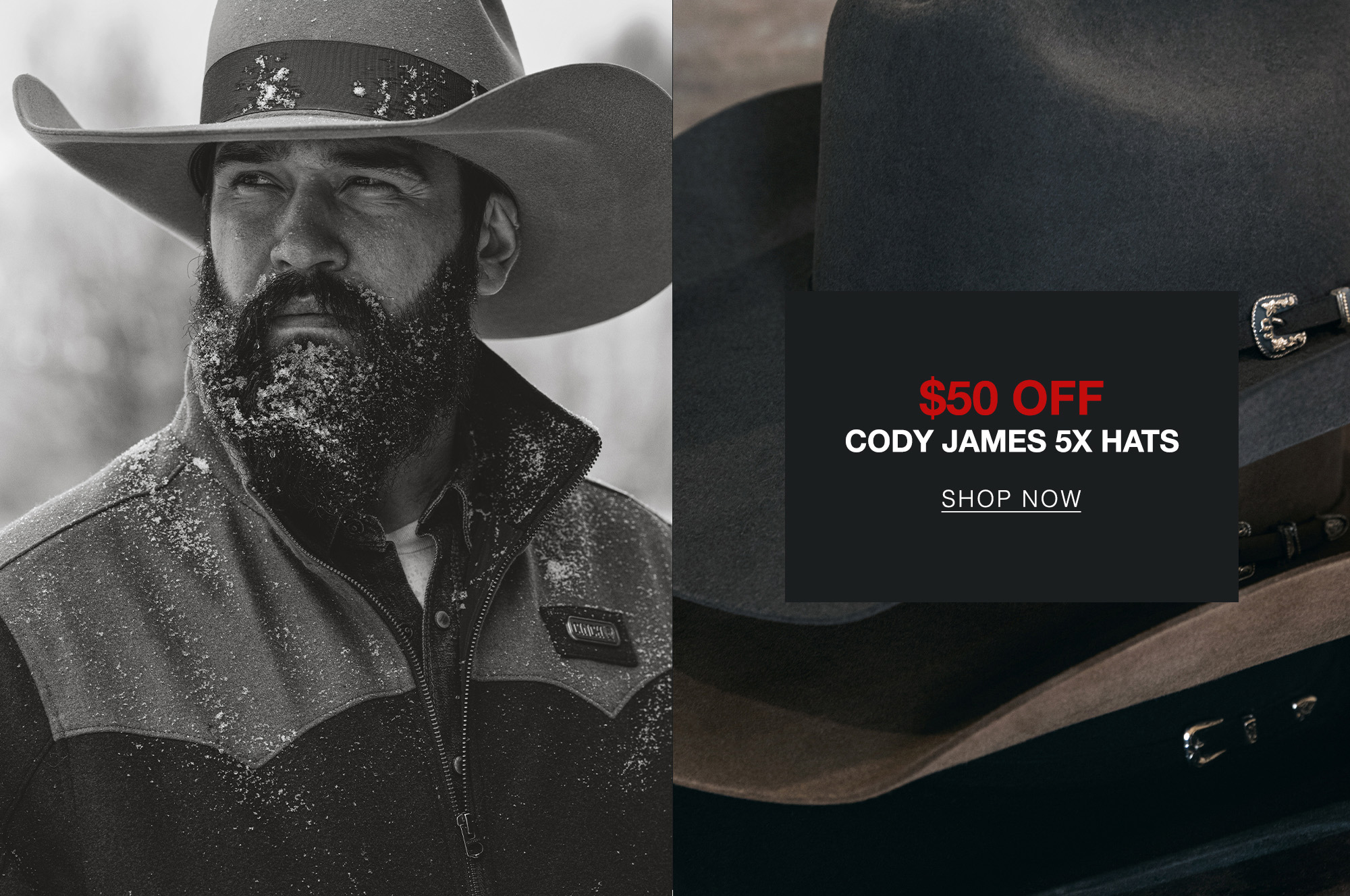 $50 Off Cody James 5X Hats