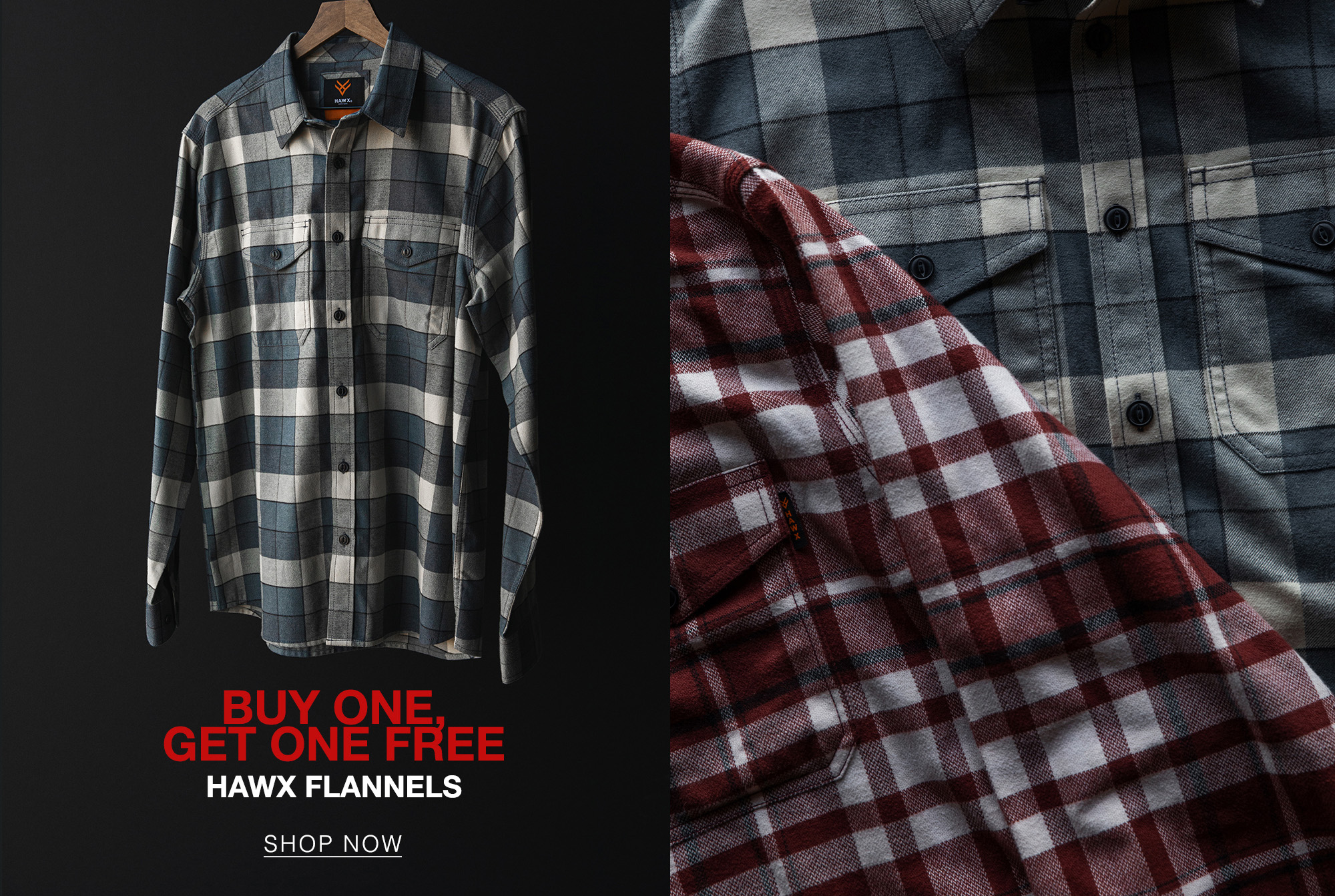 Shop Buy One, Get One Free Hawx Flannels