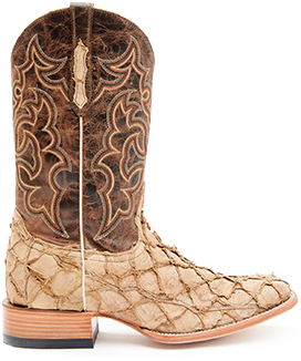 Cody James Men's Exotic Pirarucu Western Boots - Broad Square Toe