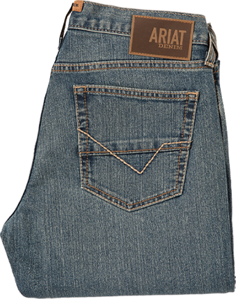 Ariat Men's M7 Medium Wash Slim Straight Stretch Denim Jeans