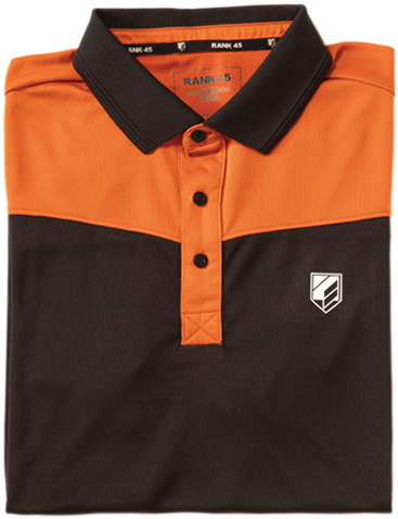 Rank 45 Men's Barrier Color Block Short Sleeve Button-Down Polo Shirt